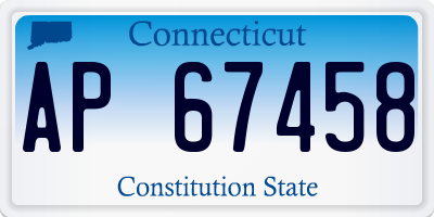 CT license plate AP67458