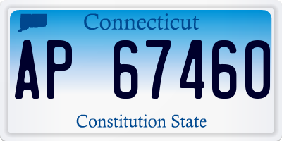CT license plate AP67460