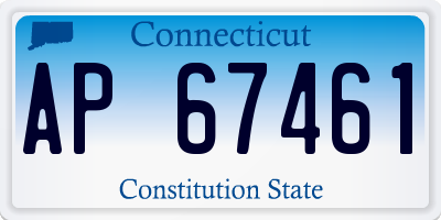 CT license plate AP67461