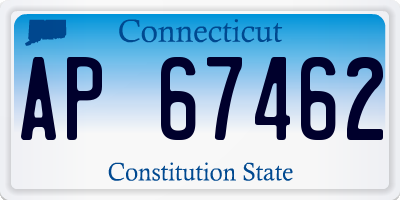 CT license plate AP67462