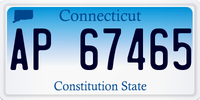 CT license plate AP67465