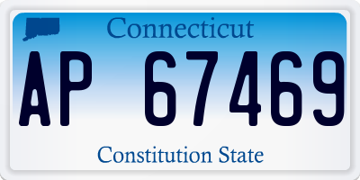 CT license plate AP67469