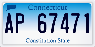 CT license plate AP67471