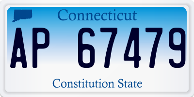 CT license plate AP67479
