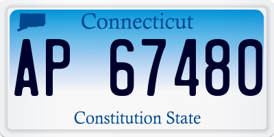 CT license plate AP67480