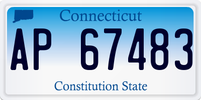 CT license plate AP67483