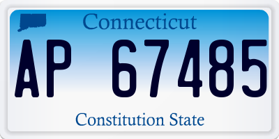 CT license plate AP67485