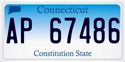 CT license plate AP67486