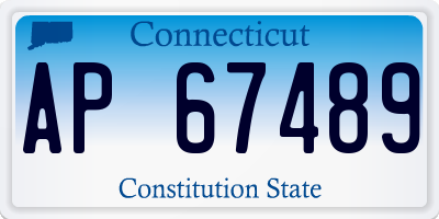 CT license plate AP67489