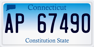 CT license plate AP67490
