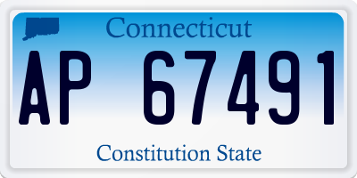 CT license plate AP67491