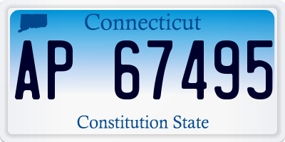 CT license plate AP67495