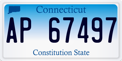 CT license plate AP67497