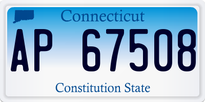 CT license plate AP67508