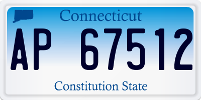 CT license plate AP67512