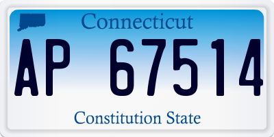CT license plate AP67514