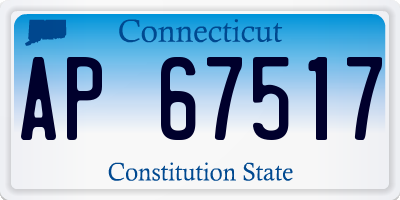 CT license plate AP67517