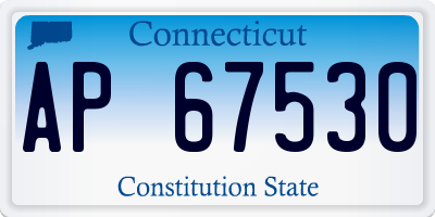 CT license plate AP67530