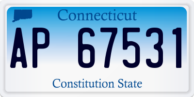 CT license plate AP67531
