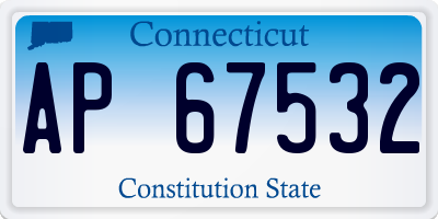 CT license plate AP67532