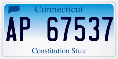 CT license plate AP67537