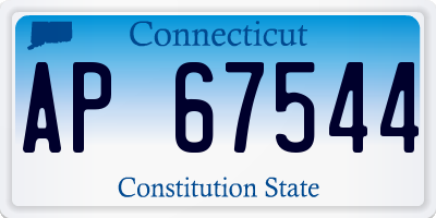 CT license plate AP67544