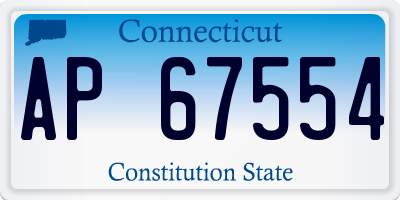 CT license plate AP67554
