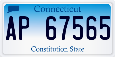 CT license plate AP67565