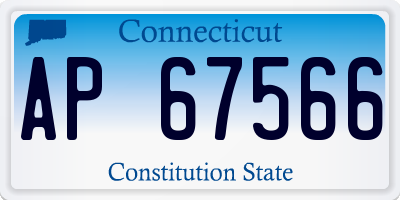 CT license plate AP67566
