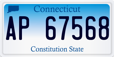 CT license plate AP67568