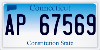 CT license plate AP67569
