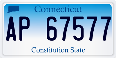 CT license plate AP67577