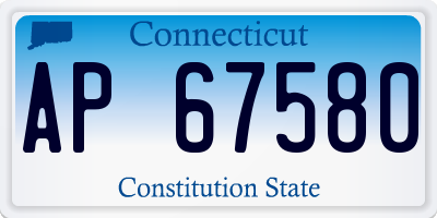 CT license plate AP67580