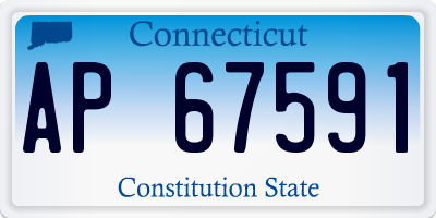 CT license plate AP67591