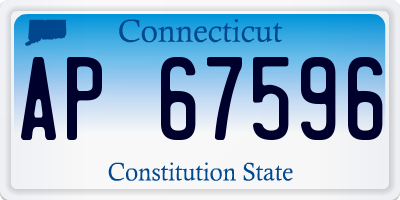CT license plate AP67596
