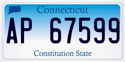 CT license plate AP67599