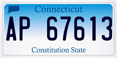 CT license plate AP67613