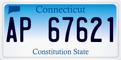 CT license plate AP67621