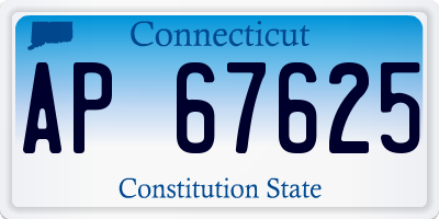 CT license plate AP67625