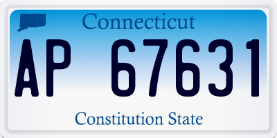 CT license plate AP67631