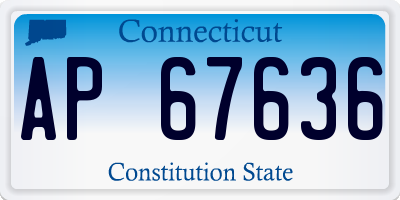 CT license plate AP67636