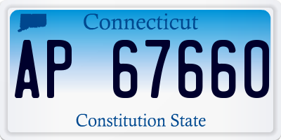 CT license plate AP67660