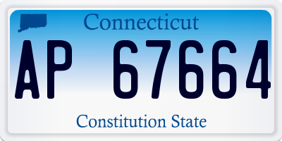 CT license plate AP67664