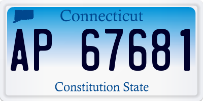 CT license plate AP67681
