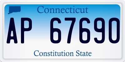 CT license plate AP67690