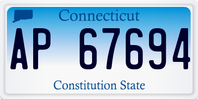 CT license plate AP67694