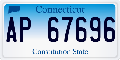CT license plate AP67696