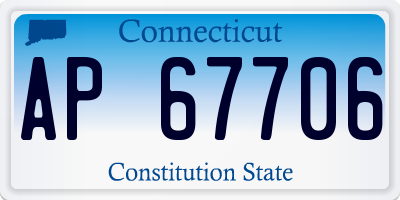 CT license plate AP67706