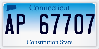 CT license plate AP67707