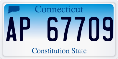 CT license plate AP67709